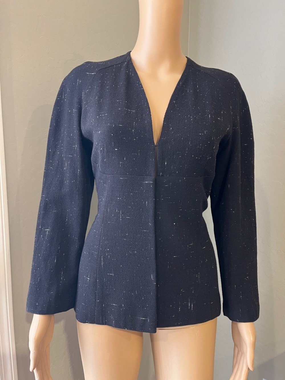 Designer Brown V-Neck Women's Jacket 4